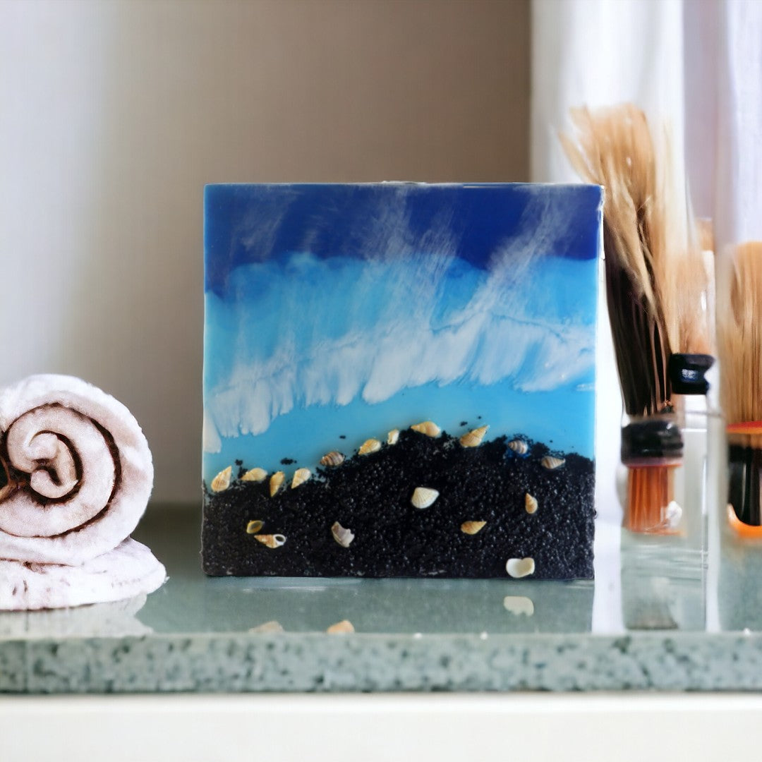 Brisants Nocturnes – Tableau en Résine