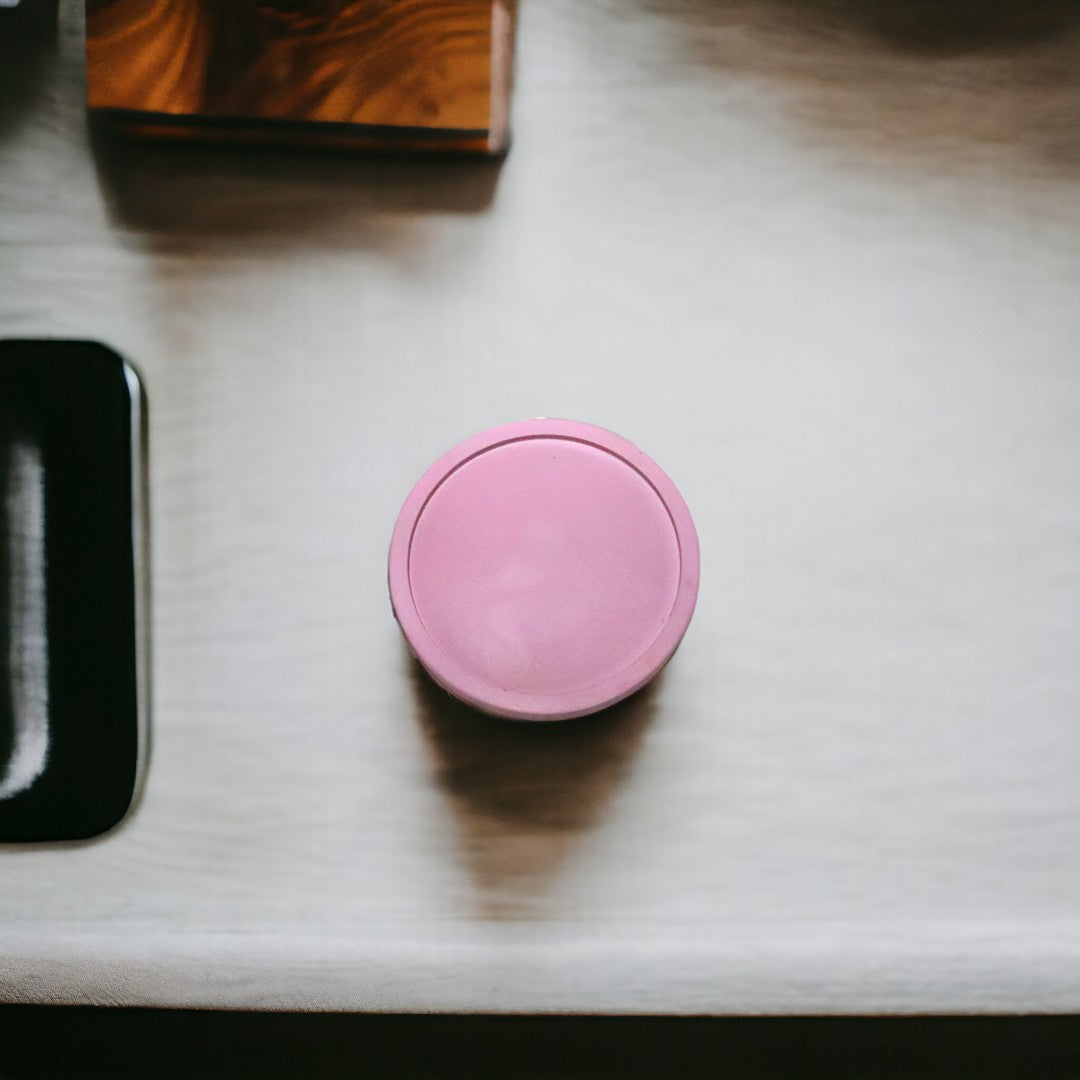 Dessous de verre rond mauve