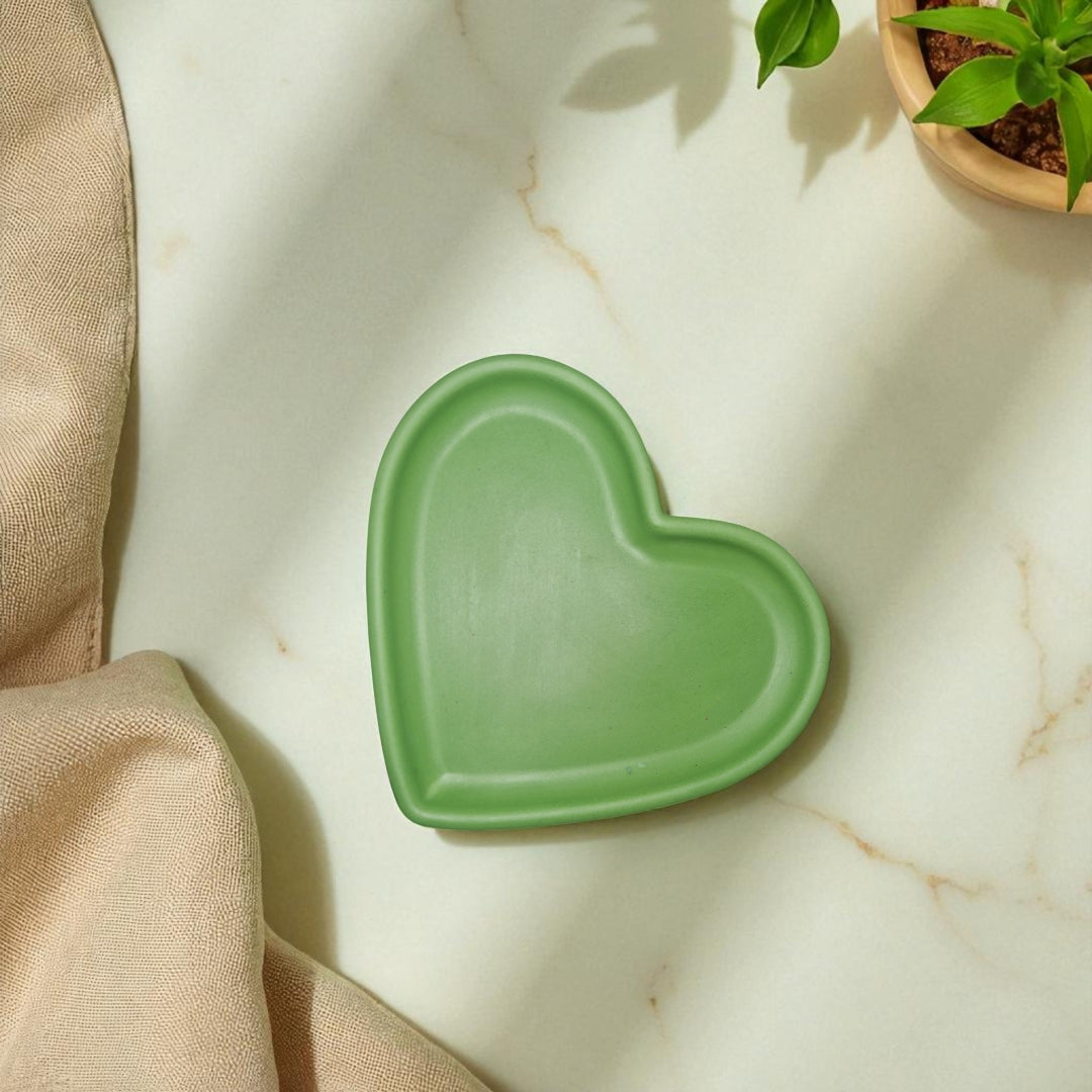 Grande coupelle cœur vert