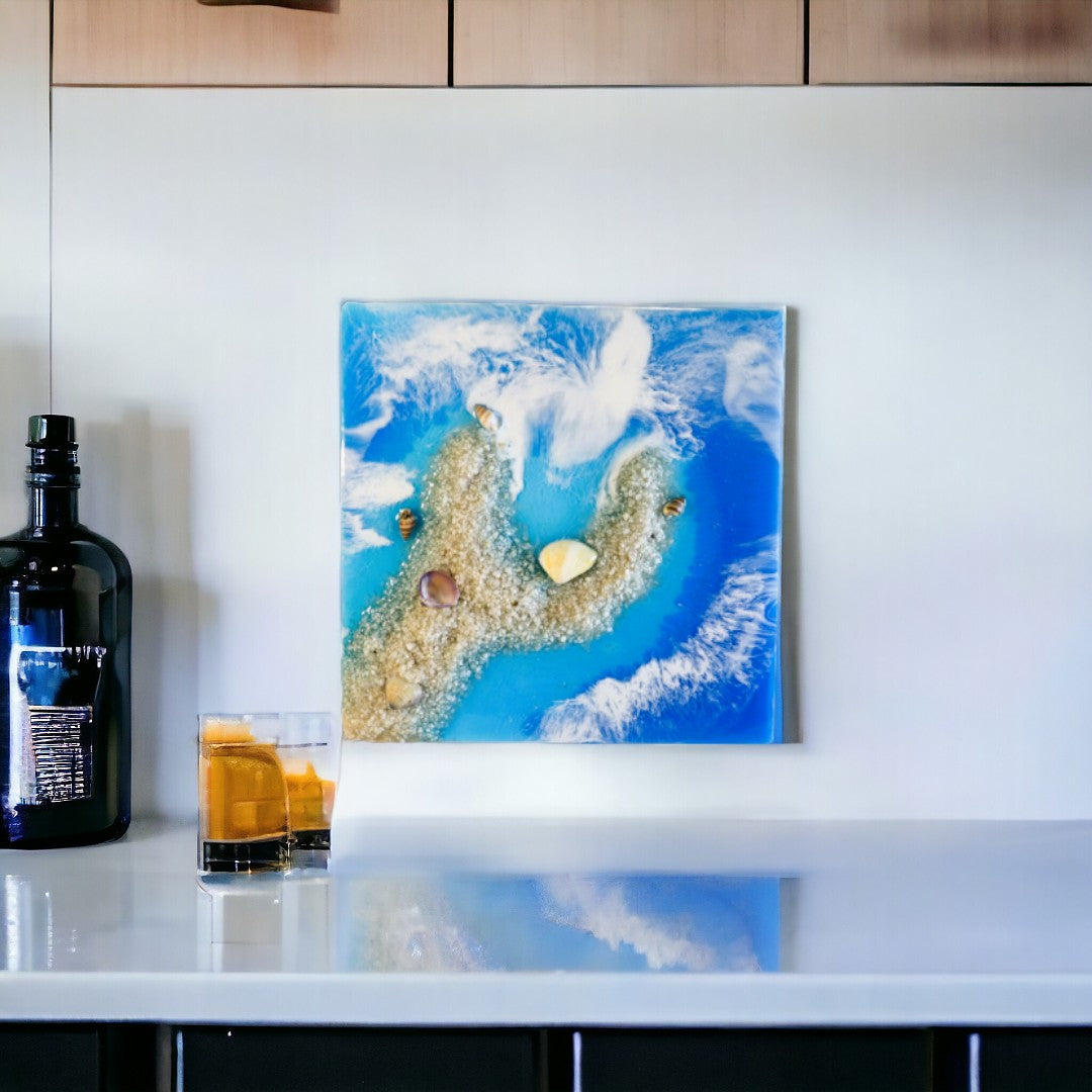 L'Île Engloutie – Tableau en Résine