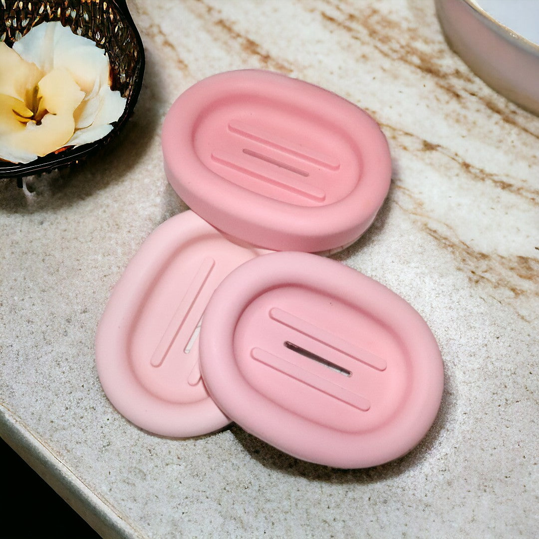 Porte-savon uni rose