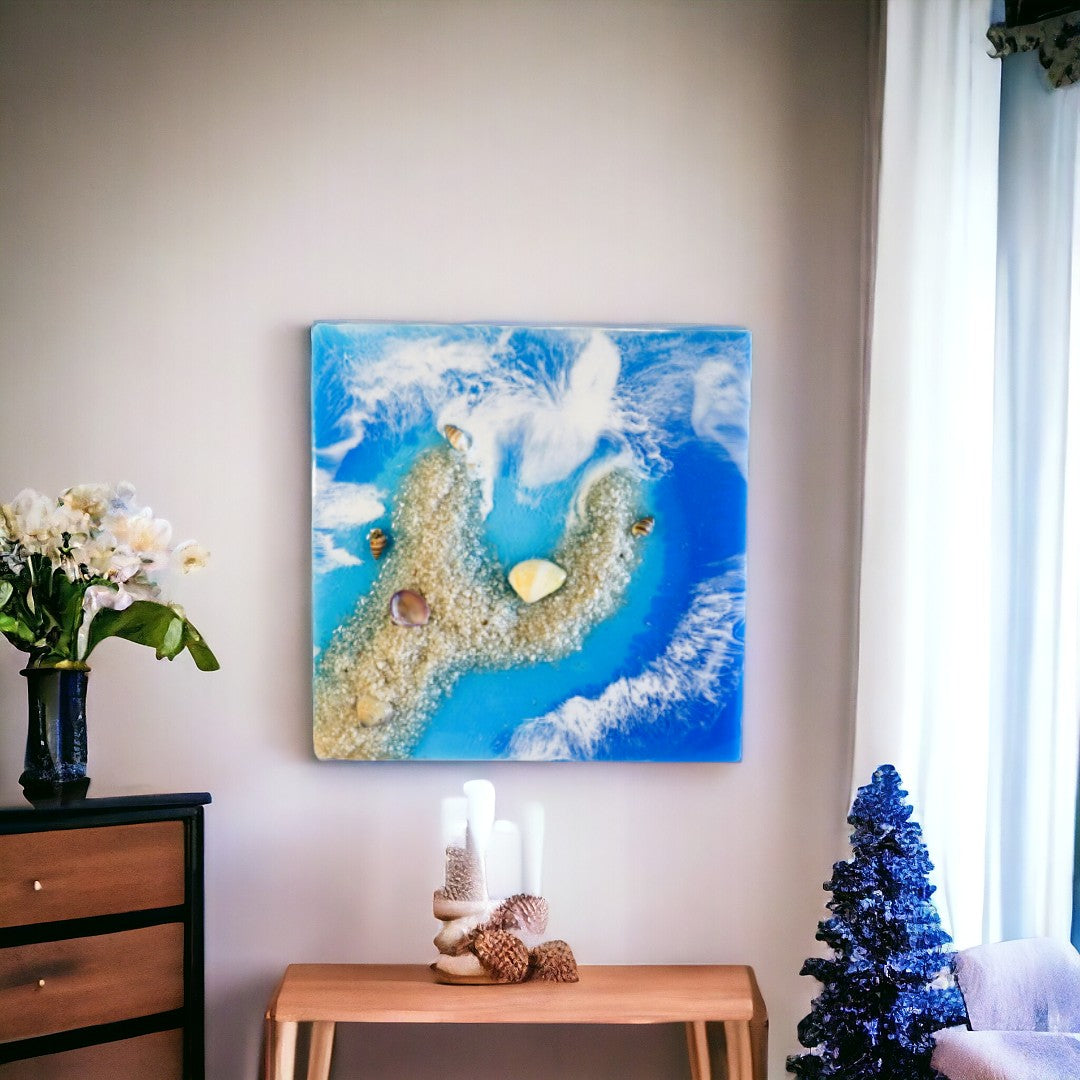 Tableau_en_Resine l'île engloutie