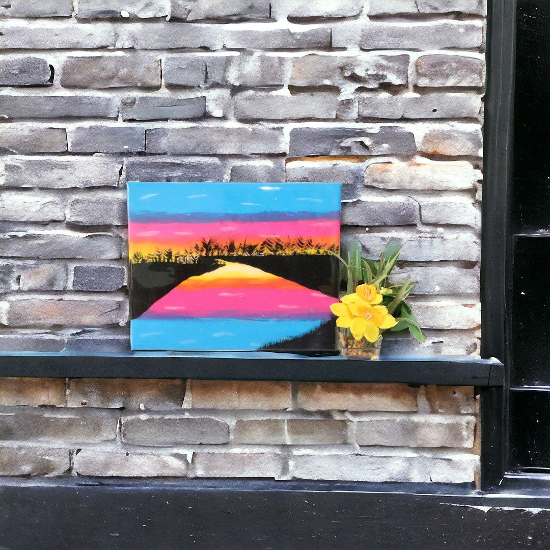 Tableau en acrylique et resine