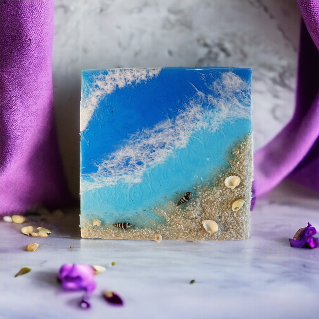 Tableau en résine "Écume d'Azur"