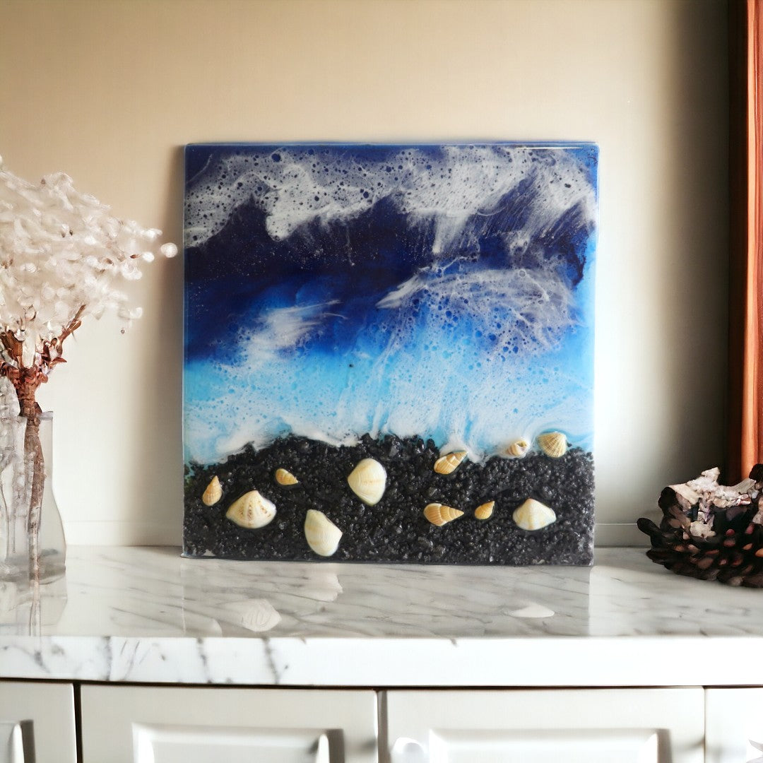 Tableau en résine effet océan – Profondeur et mystère