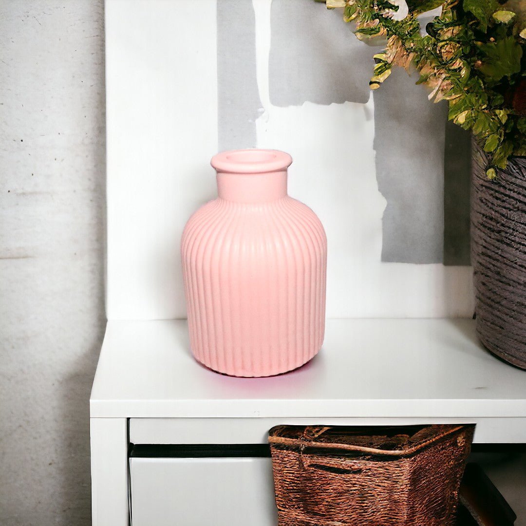 Vase rose joke en jesmonite