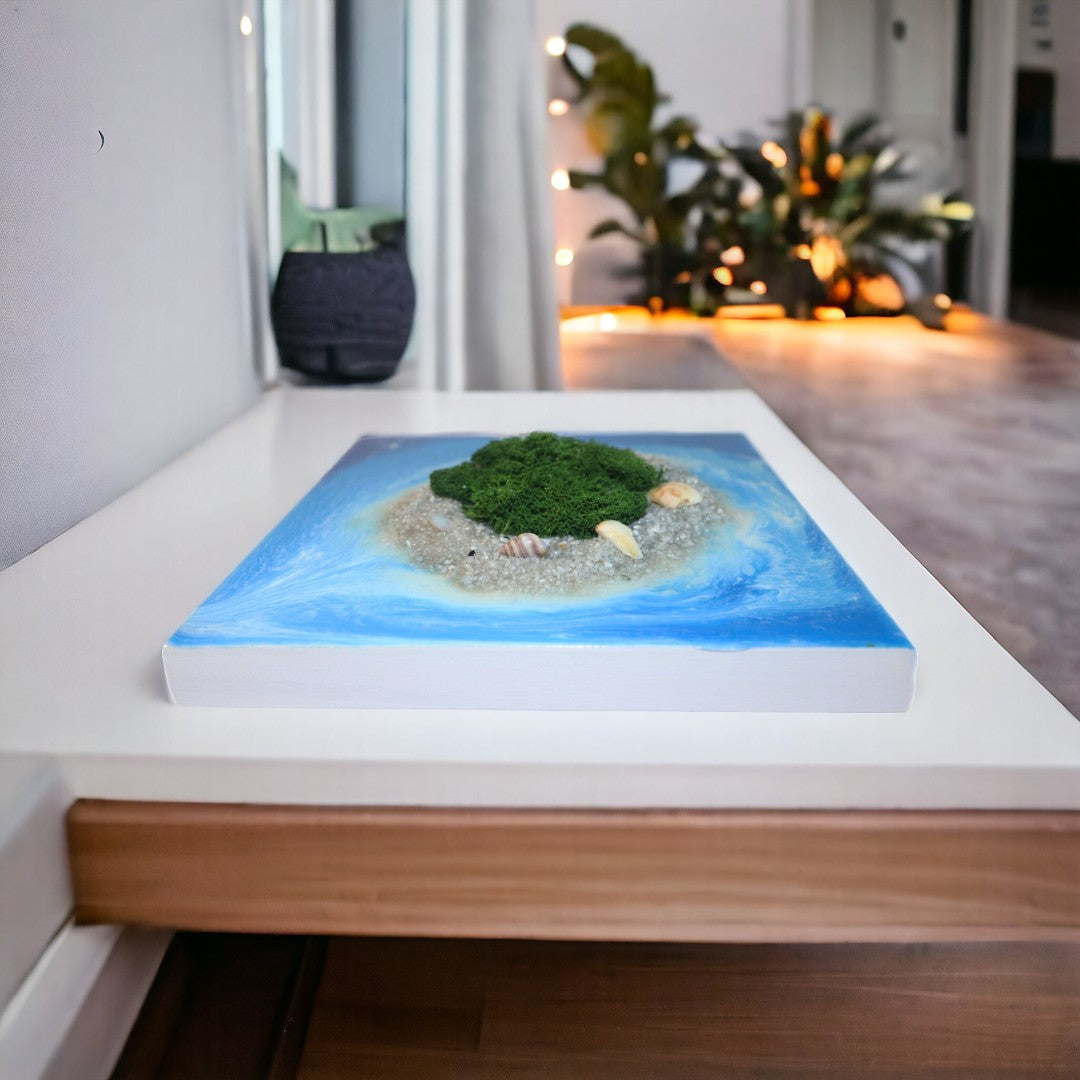 Evasion tropicale_Tableau en resine