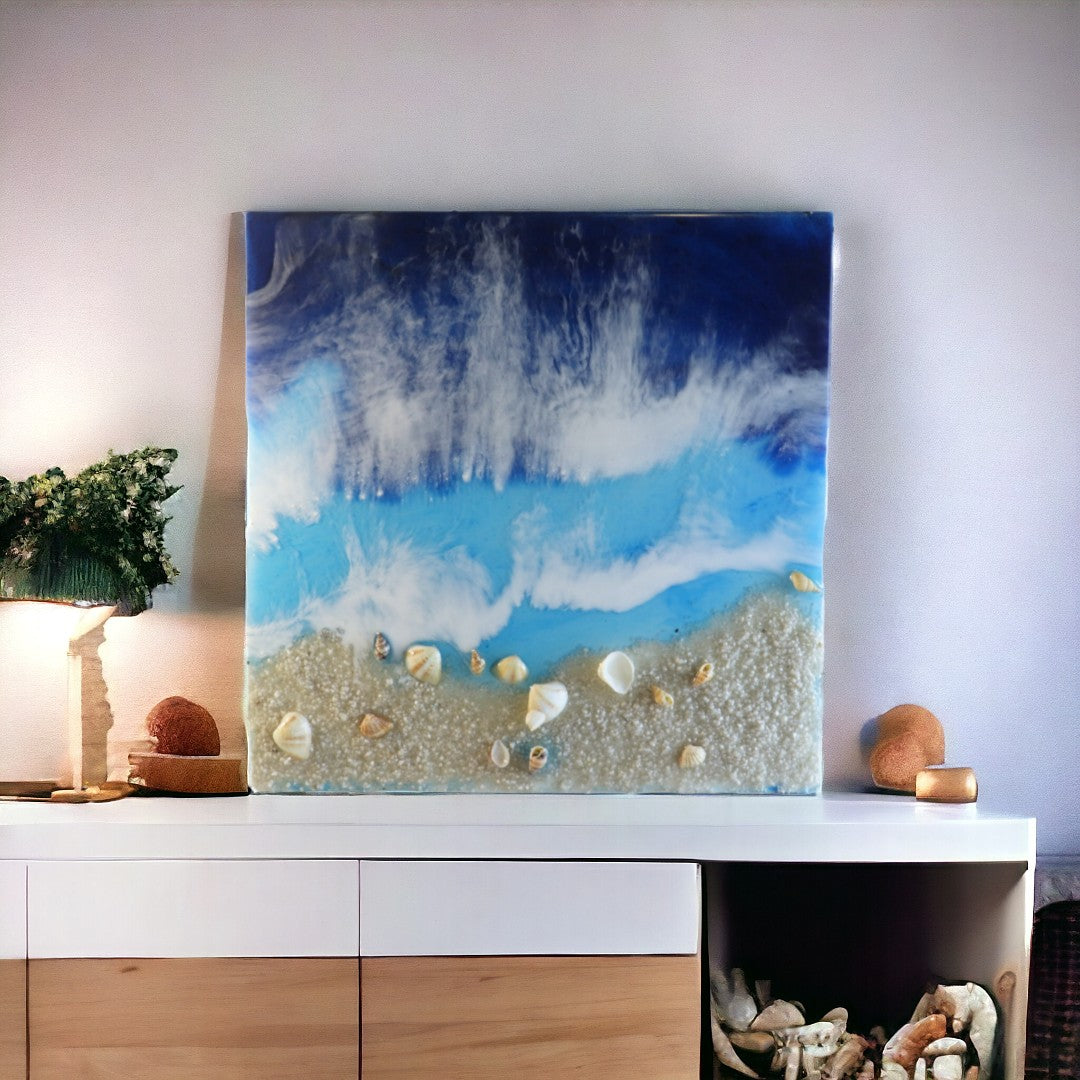 Tableau "Evasion Marine" en résine 